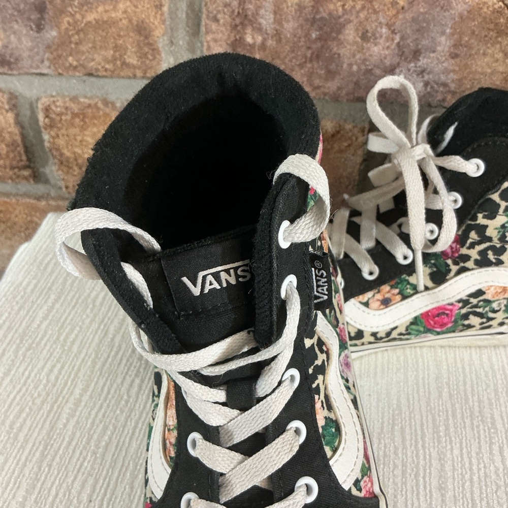 VANS-OFF-THE-WALL Youth Floral Hi-Top Shoes - Picture 8 of 14